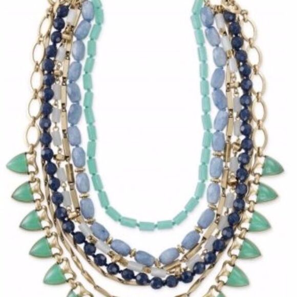 Stella & Dot Sutton Necklace – Blue, Green & Gold - Picture 5 of 9